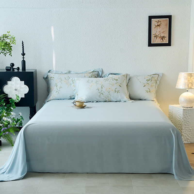Elegant Floral Branch Silky Soft Summer Coverlet