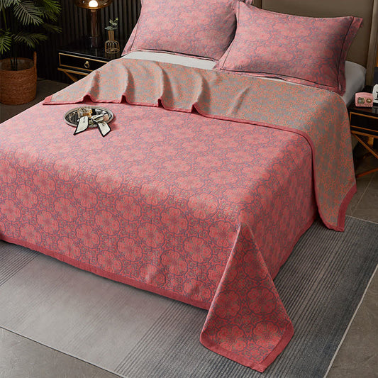 Vintage Floral Pattern Cotton Yarn-dyed Quilt