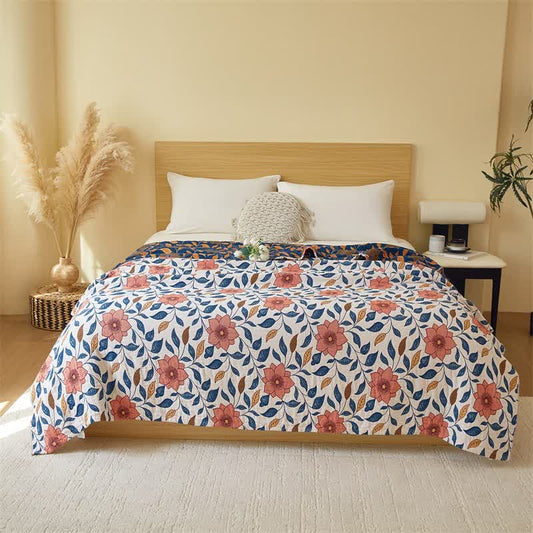 Begonia Print Cotton Gauze Quilt