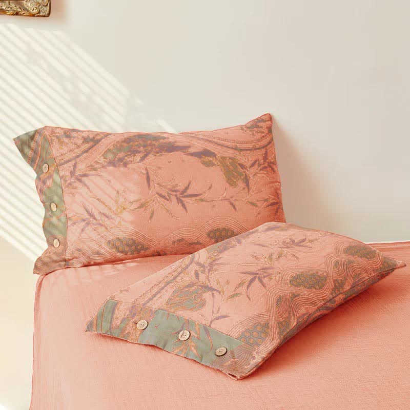 Vintage Rural Double Layers Cotton Gauze Coverlet