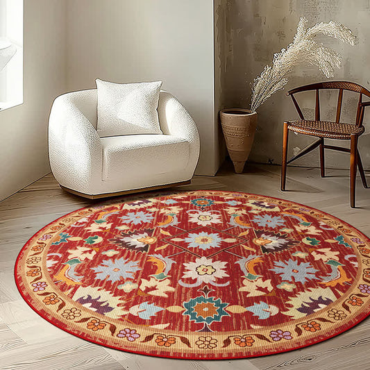 Exotic Baroque Round-shaped Area Rug