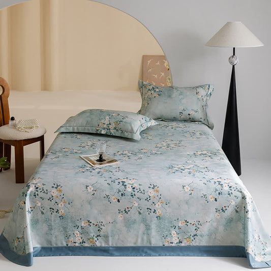 Rose Print Cool Natural Fiber Bedspread