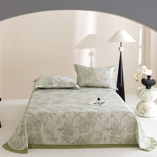 Peony Print Cool Natural Fiber Bedspread