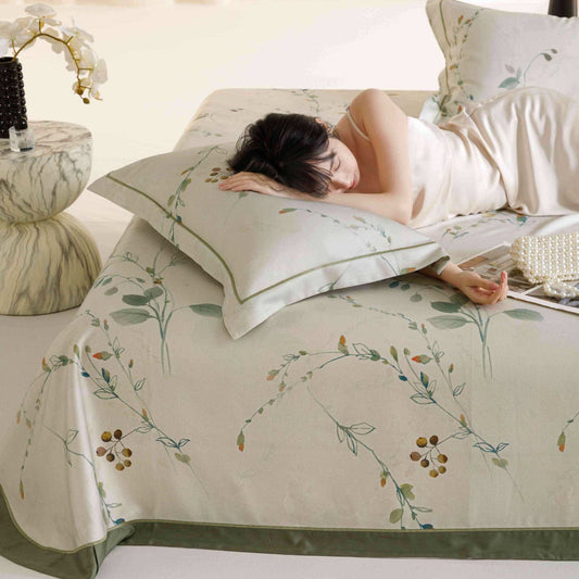 Branch Print Cool Natural Fiber Bedspread