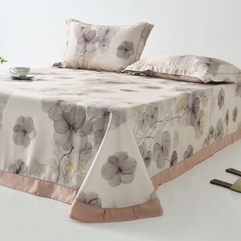 Pansy Print Cool Natural Fiber Bedspread - image 6