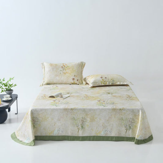 Hibiscus Print Cool Natural Fiber Bedspread
