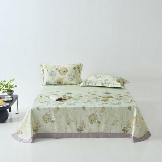 Poppy Print Cool Natural Fiber Bedspread
