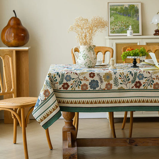 Jacquard Vintage Pastoral Decorative Tablecloth