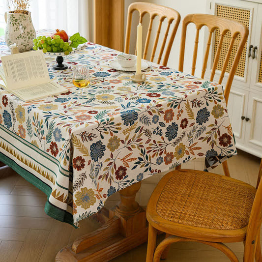 Jacquard Vintage Pastoral Decorative Tablecloth