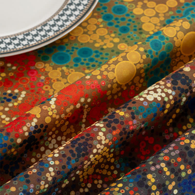 Waterproof Bright Mandala Rectangle Tablecloth