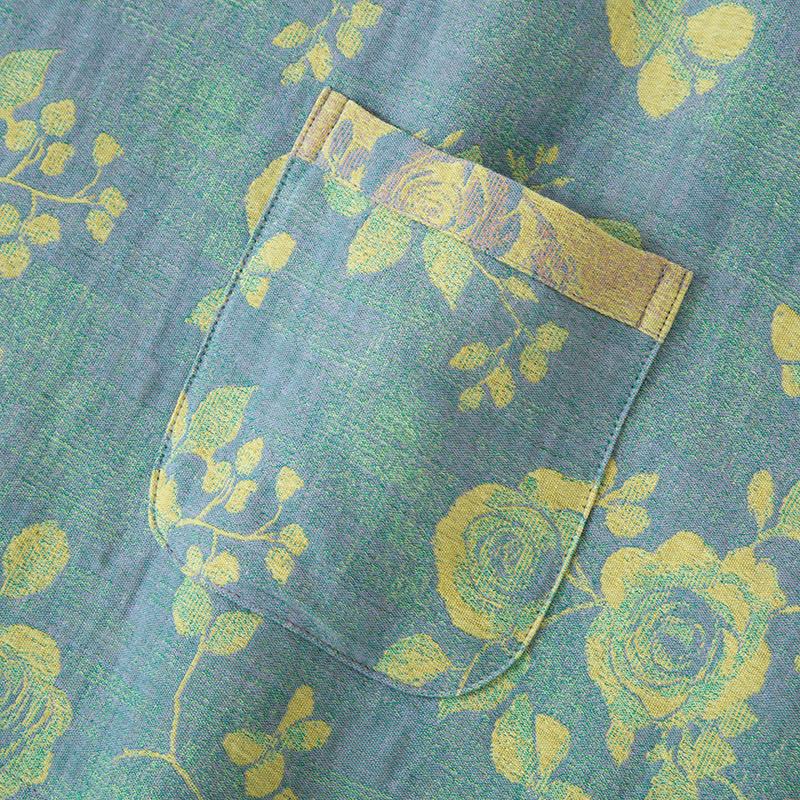 Rose Jacquard Cotton Gauze Sleepwear Set