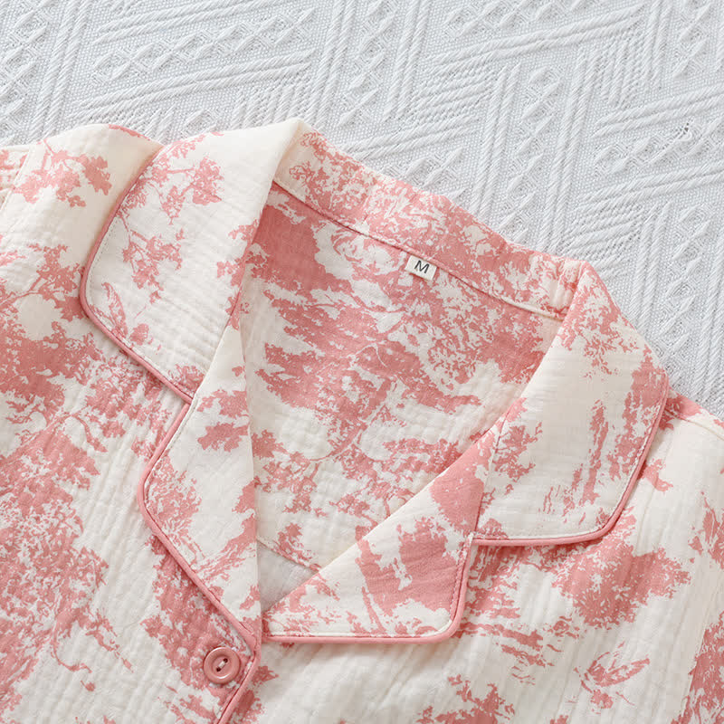 Scenic Toile Cotton Gauze Loungewear Set