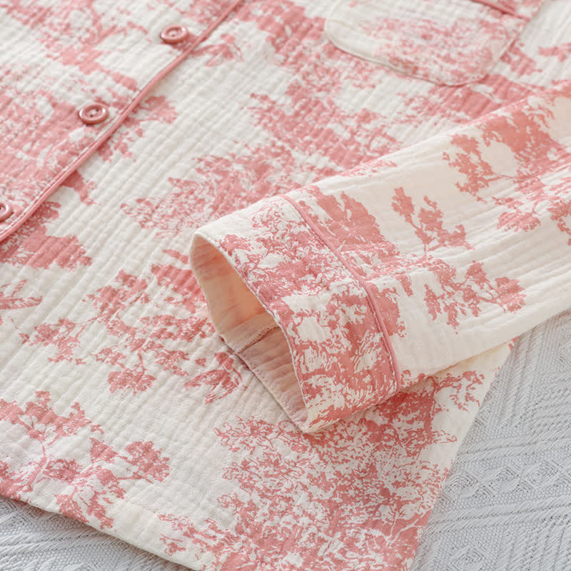 Scenic Toile Cotton Gauze Loungewear Set