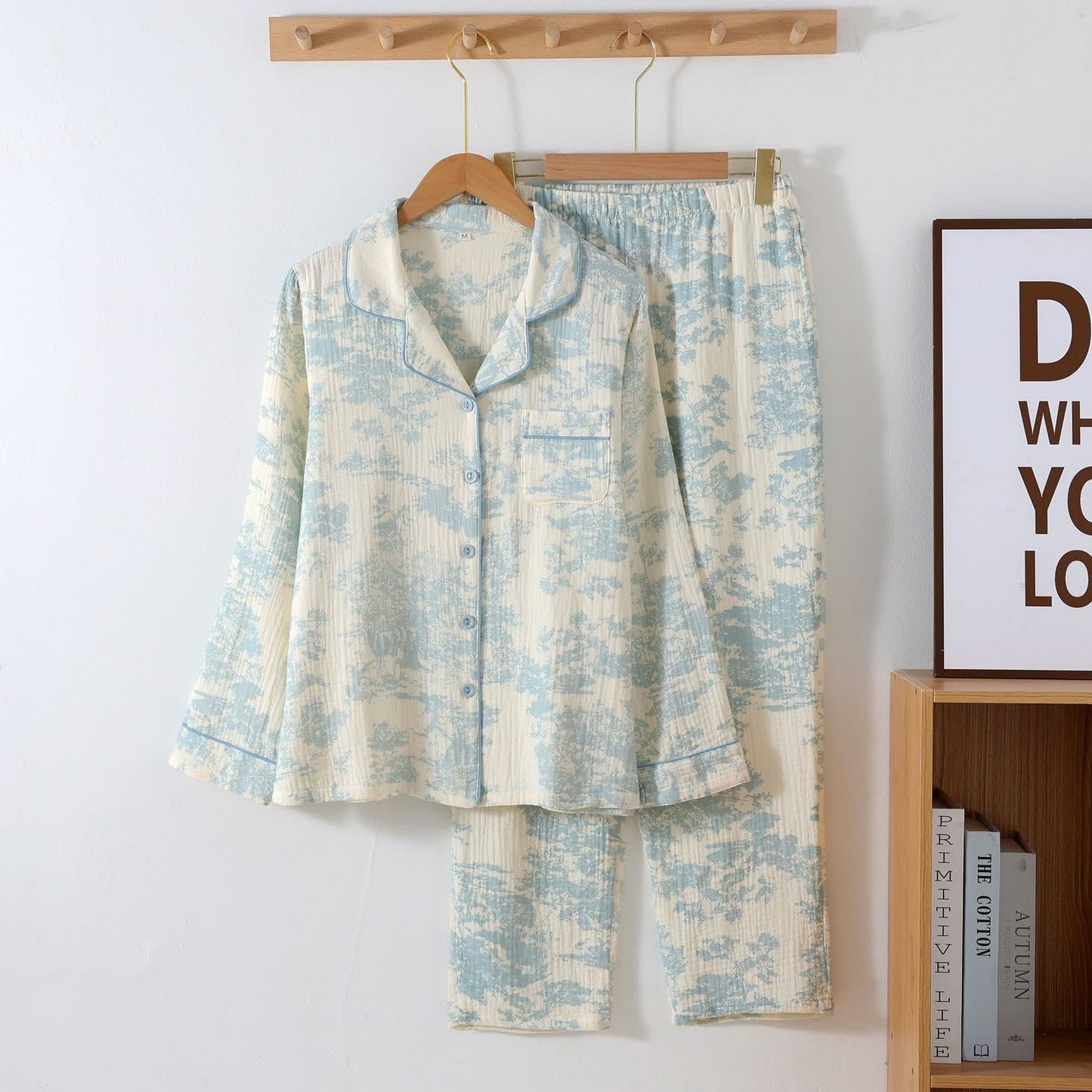 Scenic Toile Cotton Gauze Loungewear Set