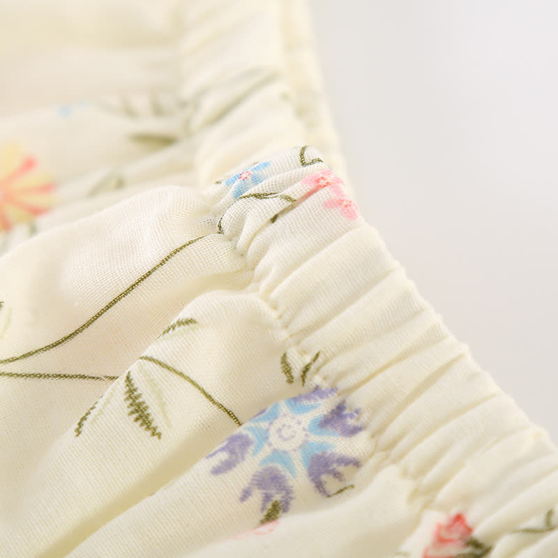 Floral Cotton Gauze Kimono Loungewear Robe