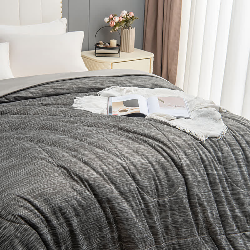 Grey Blue Double-sided Cooling Quilt