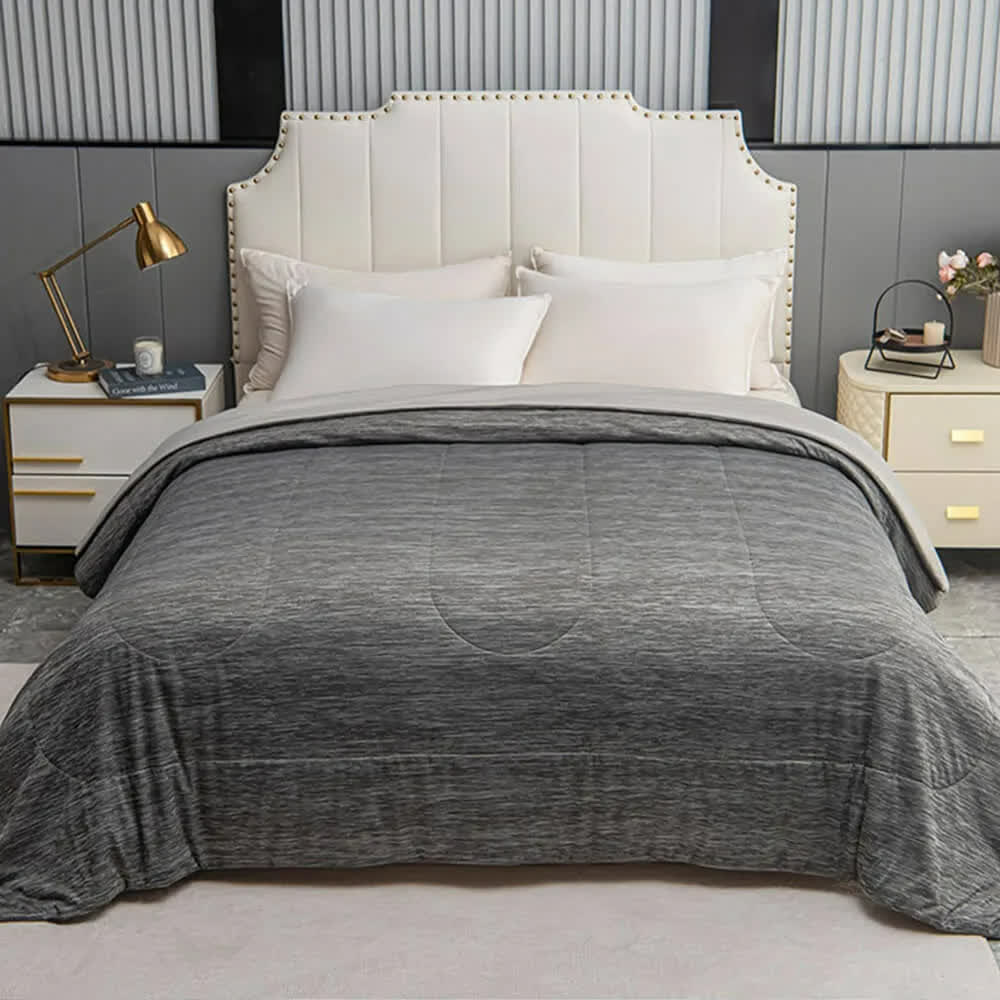 Grey Blue Double-sided Cooling Quilt