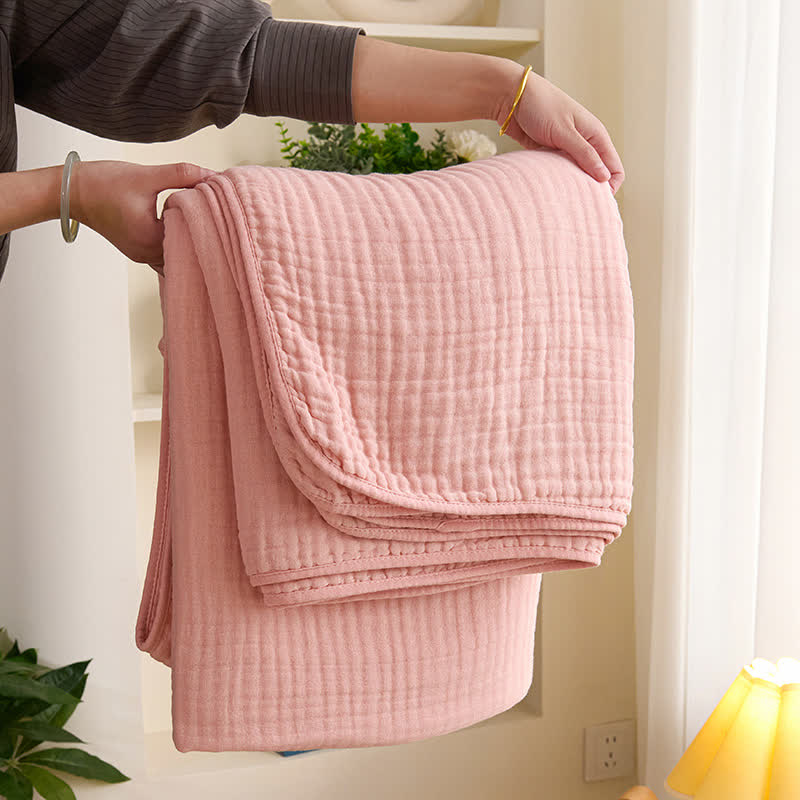 Solid Color Cotton Gauze Quilt