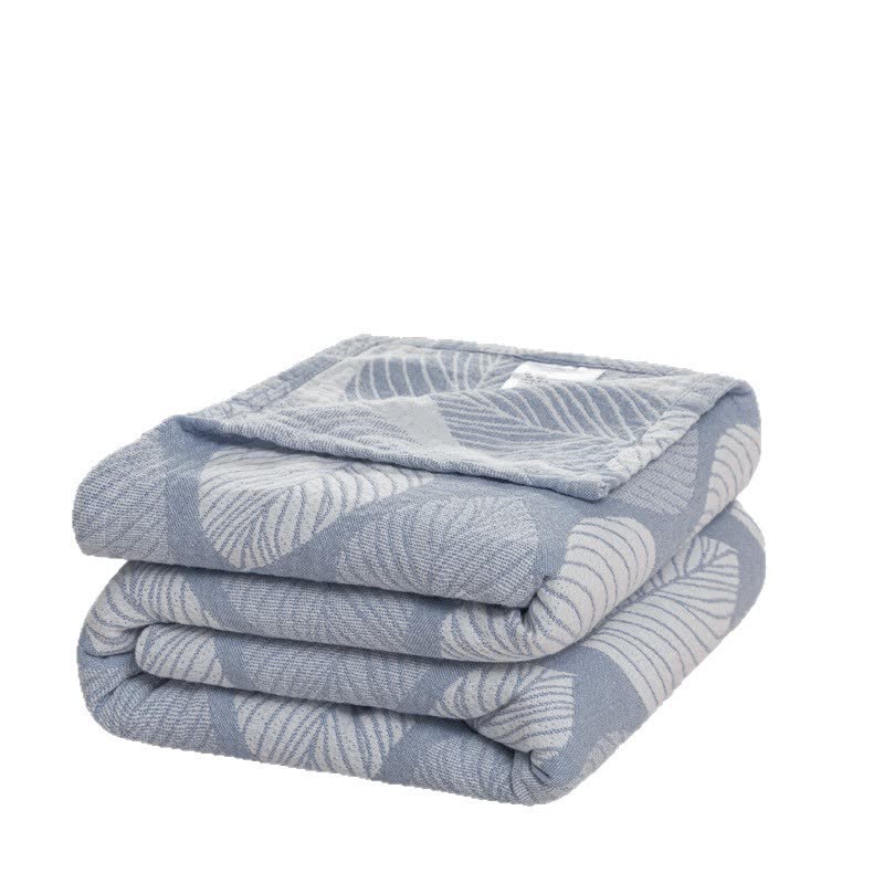 Leaf Print Cotton Gauze Jacquard Quilt