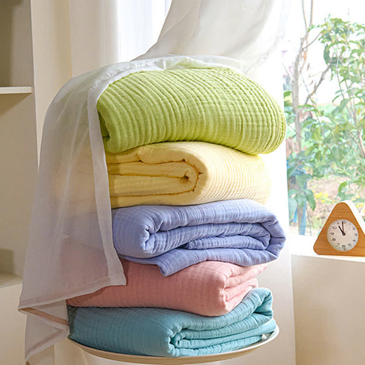 Solid Color Cotton Gauze Quilt
