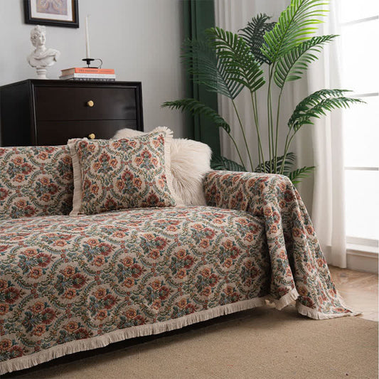 Cottagecore Floral Tapestry Sofa Protector