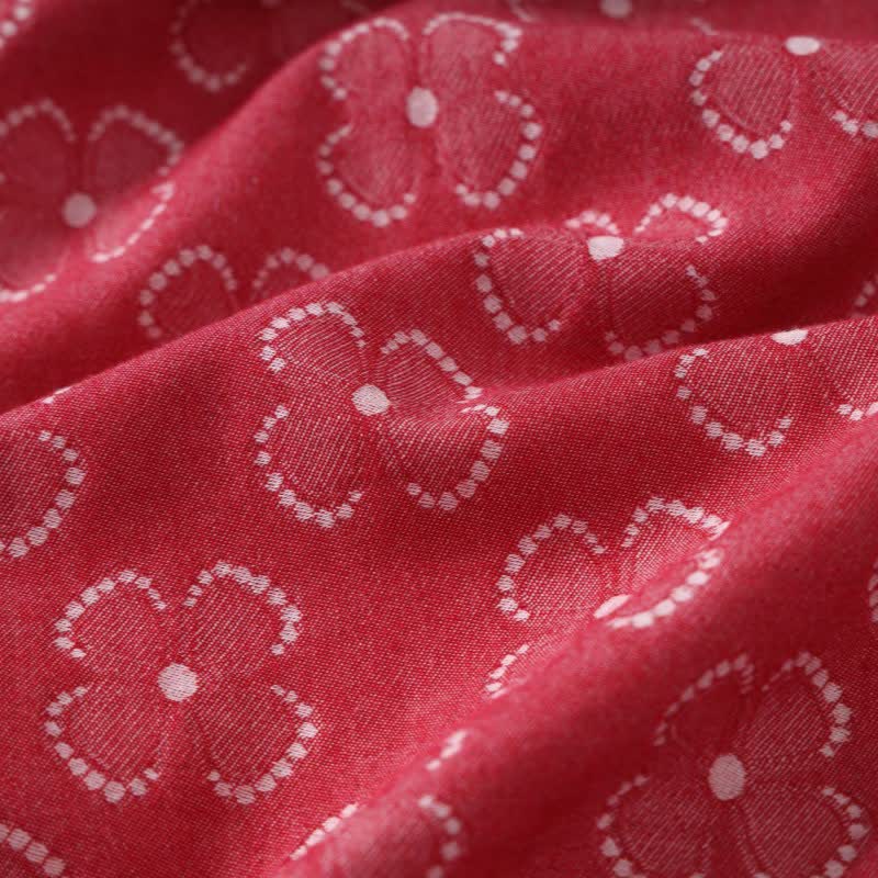 Four-Leaf Clover Cotton Gauze Kimono Robe