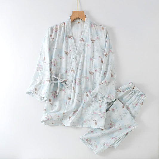 Bamboo Rabbit Cotton Gauze Japanese Pajamas