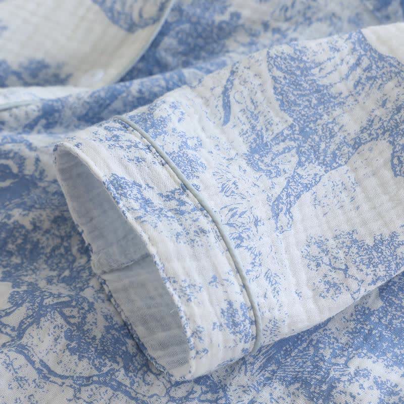 Tiger Tree Print Cotton Loungewear Set