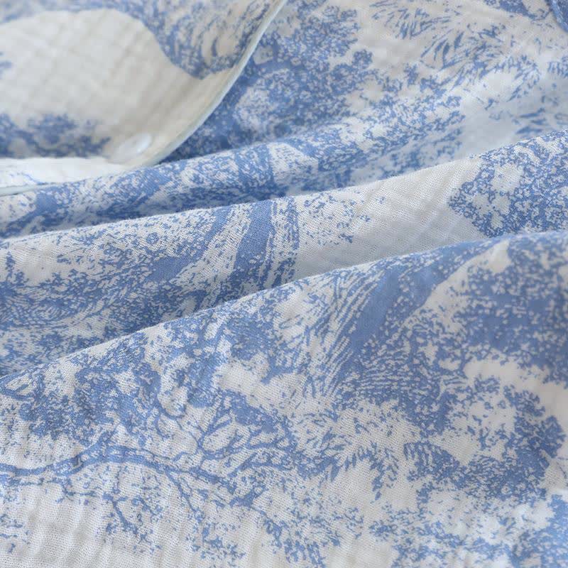 Tiger Tree Print Cotton Loungewear Set