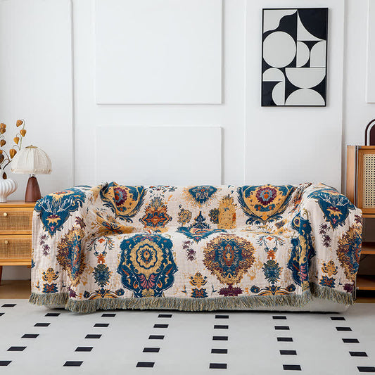Boho Tribal Print Cotton Gauze Blanket