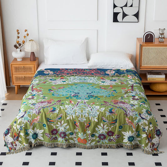 Wild Rose Cotton Gauze Reversible Quilt