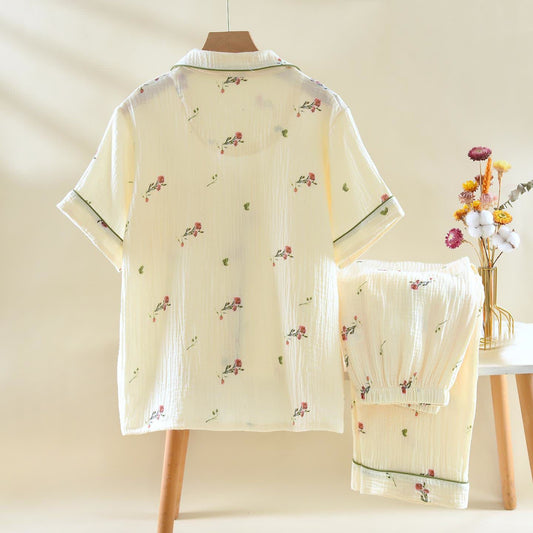 Carnation Beige Cotton Gauze Loungewear Set - image 2