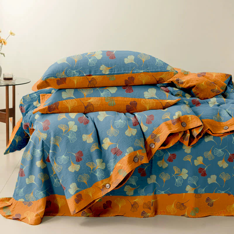 Ginkgo Biloba Cotton Bedding Set(4PCS)