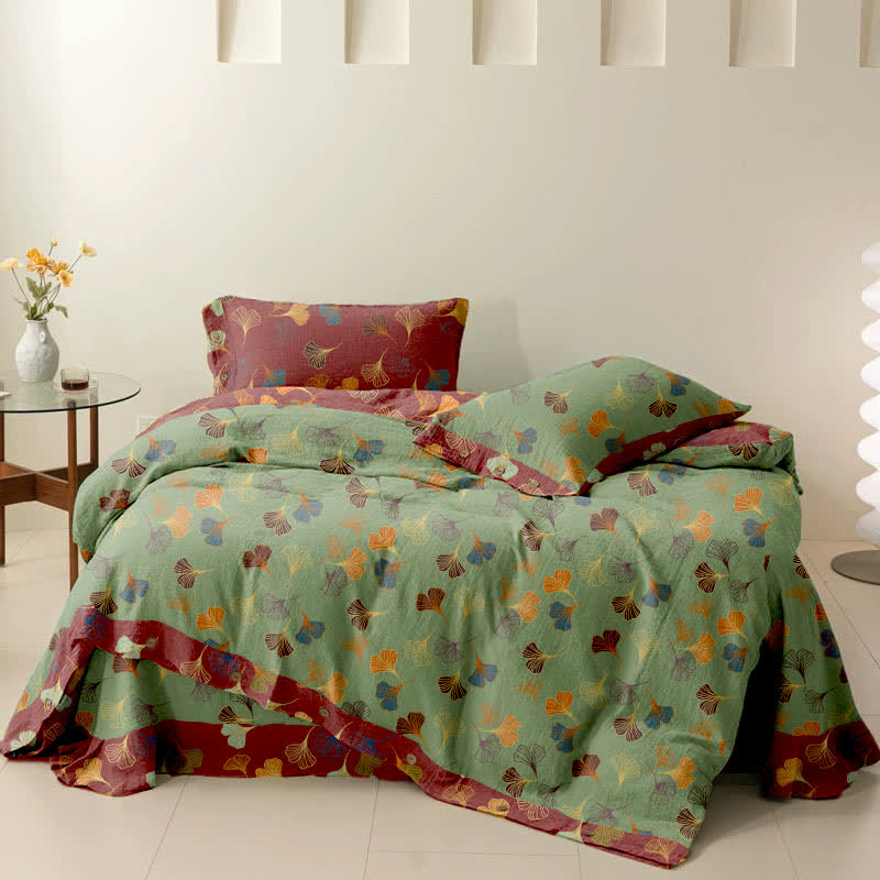 Ginkgo Biloba Cotton Bedding Set(4PCS)