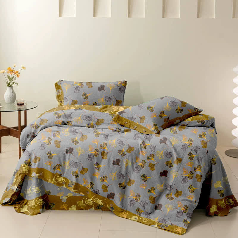 Ginkgo Biloba Cotton Bedding Set(4PCS)