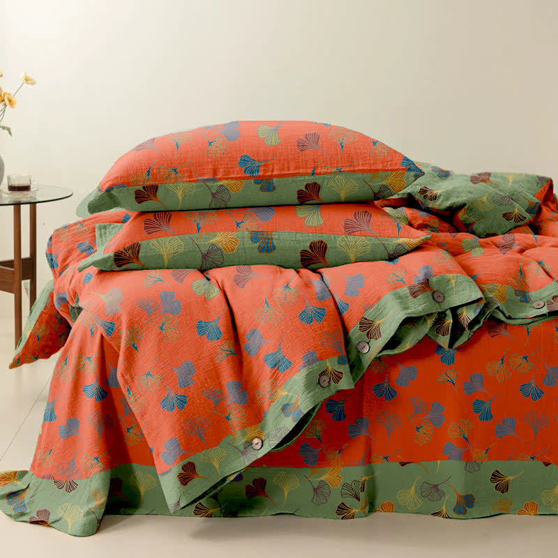 Ginkgo Biloba Cotton Bedding Set(4PCS)