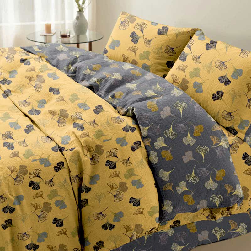 Ginkgo Biloba Cotton Bedding Set(4PCS)