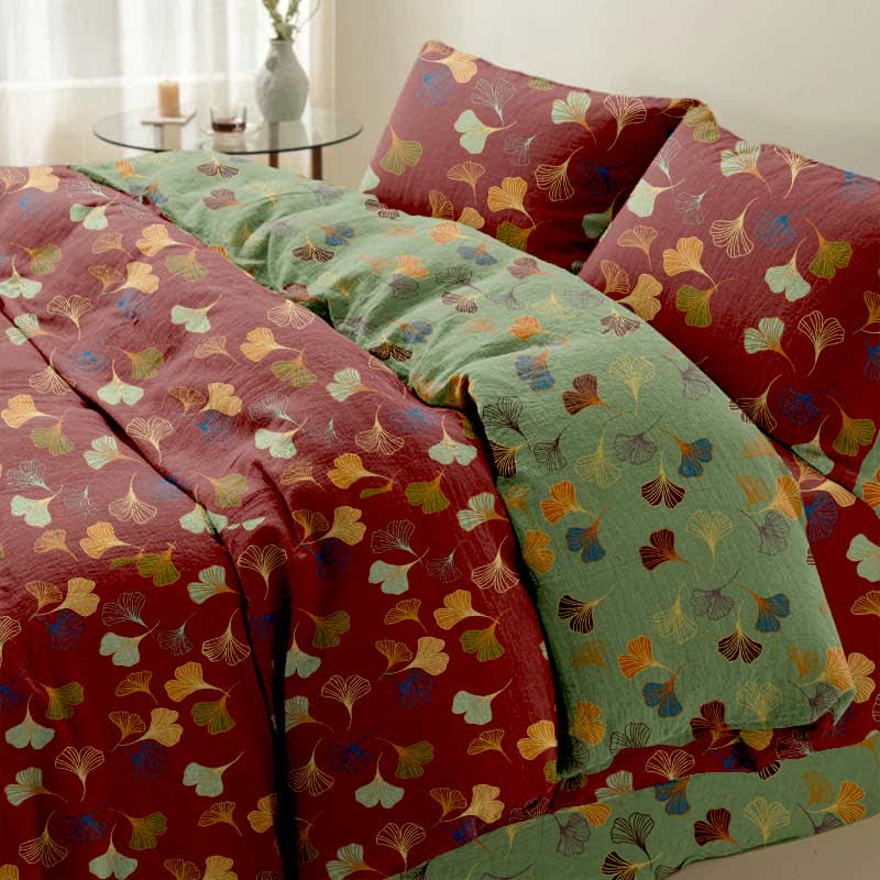 Ginkgo Biloba Cotton Bedding Set(4PCS)