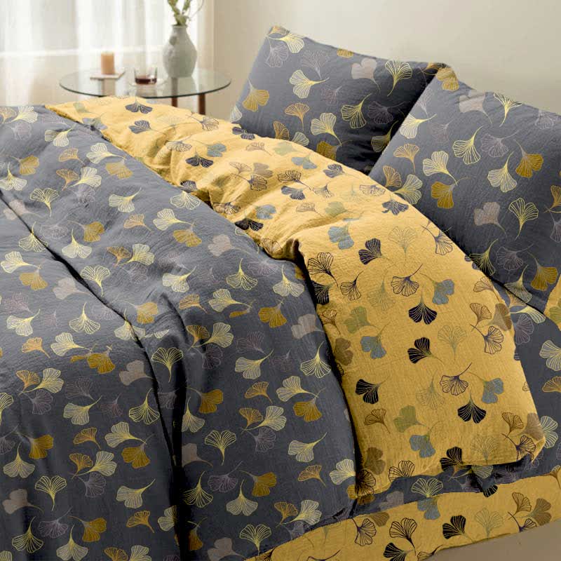 Ginkgo Biloba Cotton Bedding Set(4PCS)