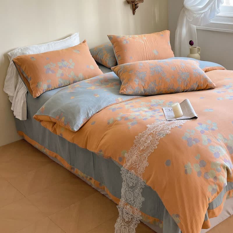 Botanical Cotton Double Gauze Bedding Set(4PCS)