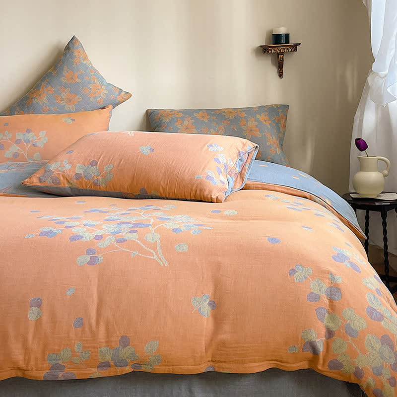 Botanical Cotton Double Gauze Bedding Set(4PCS)