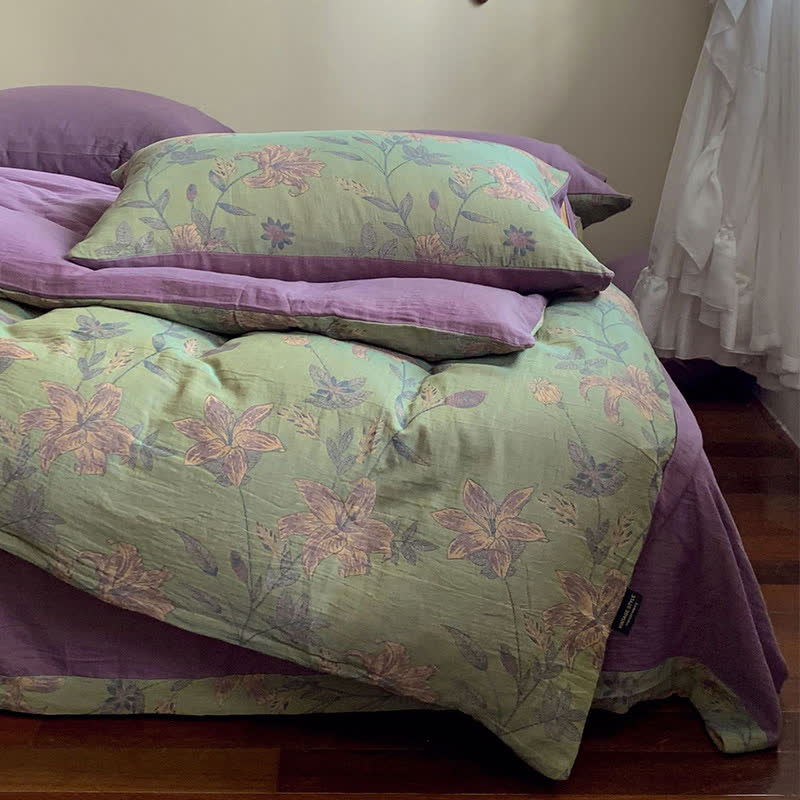 Lily Cotton Double Jacquard Bedding Set(4PCS)