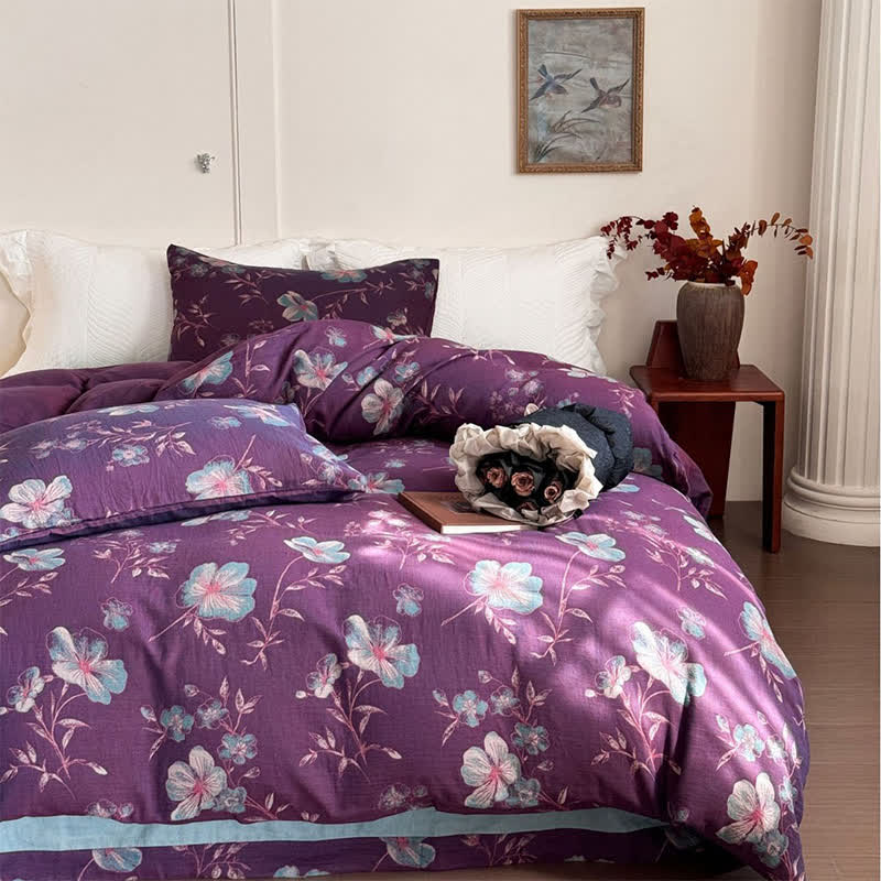 Nature-Inspired Cotton Gauze Bedding Set(4PCS)