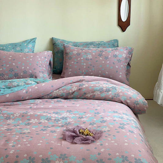 Cherry Blossom Cotton Gauze Bedding Set(4PCS)
