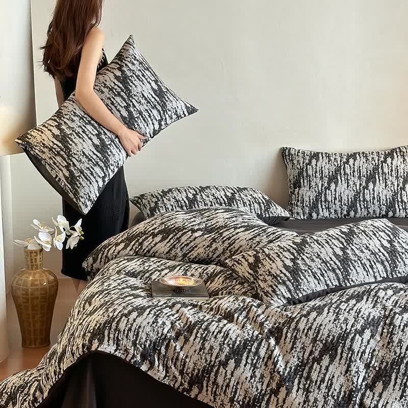 Ink Wash Natural Cotton Bedding Set(4PCS)