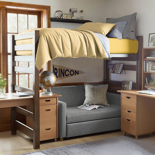 Cotton Plaid Duvet Cover Dorm Bedding Set - image 2