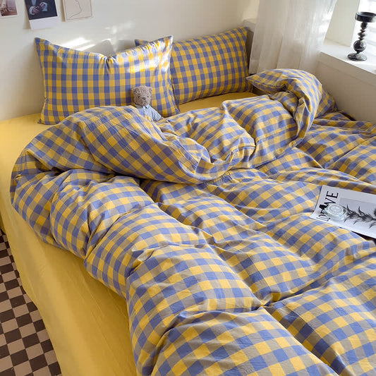Cotton Checkered Dorm Bedding Set - image 2