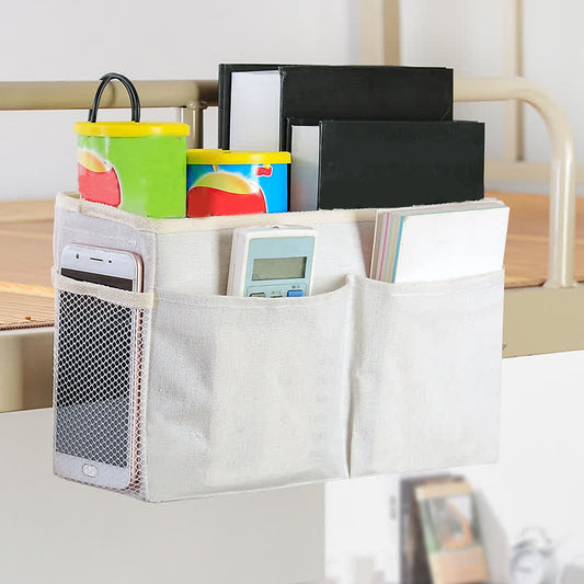 Dorm Bed Hanging Storage Bag - White - 3PCS - 12"L x 4"W x 7"H - image 2