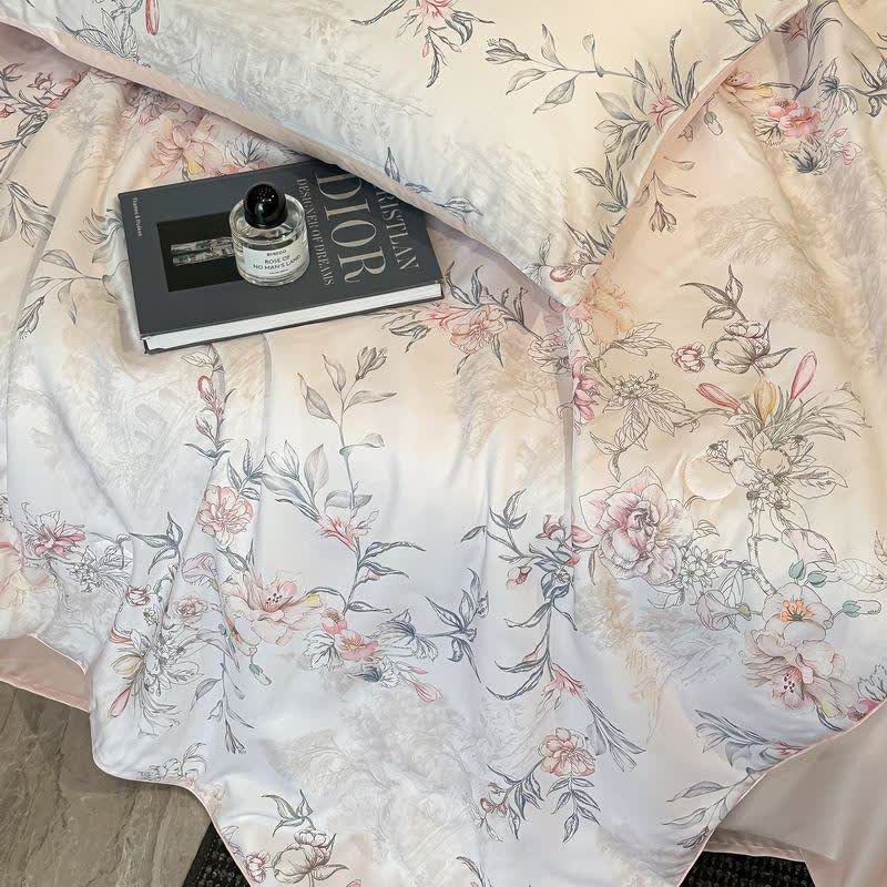 Rose Print Silky Natural Quilt - image 6