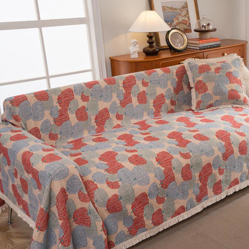 Vintage Jacquard Pumpkin Sofa Protector - image 4